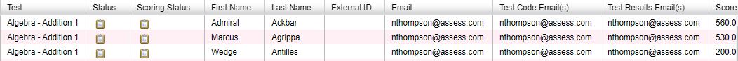 Test Status 1 - Processing and Reporting Data