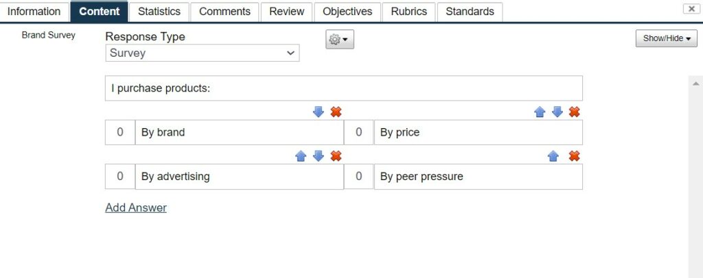 Survey - Author View
